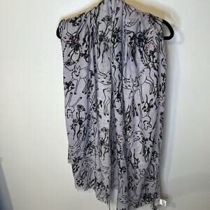 Pins & Needles Urban Outfitters Oversized Scarf Rainbow Yarn Detail Deer Print